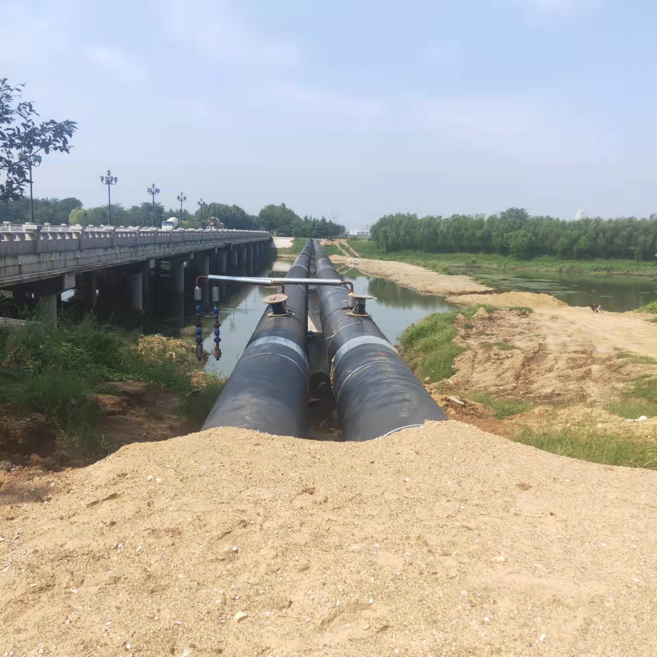 静海西气东输顶管施工输油管道清洗